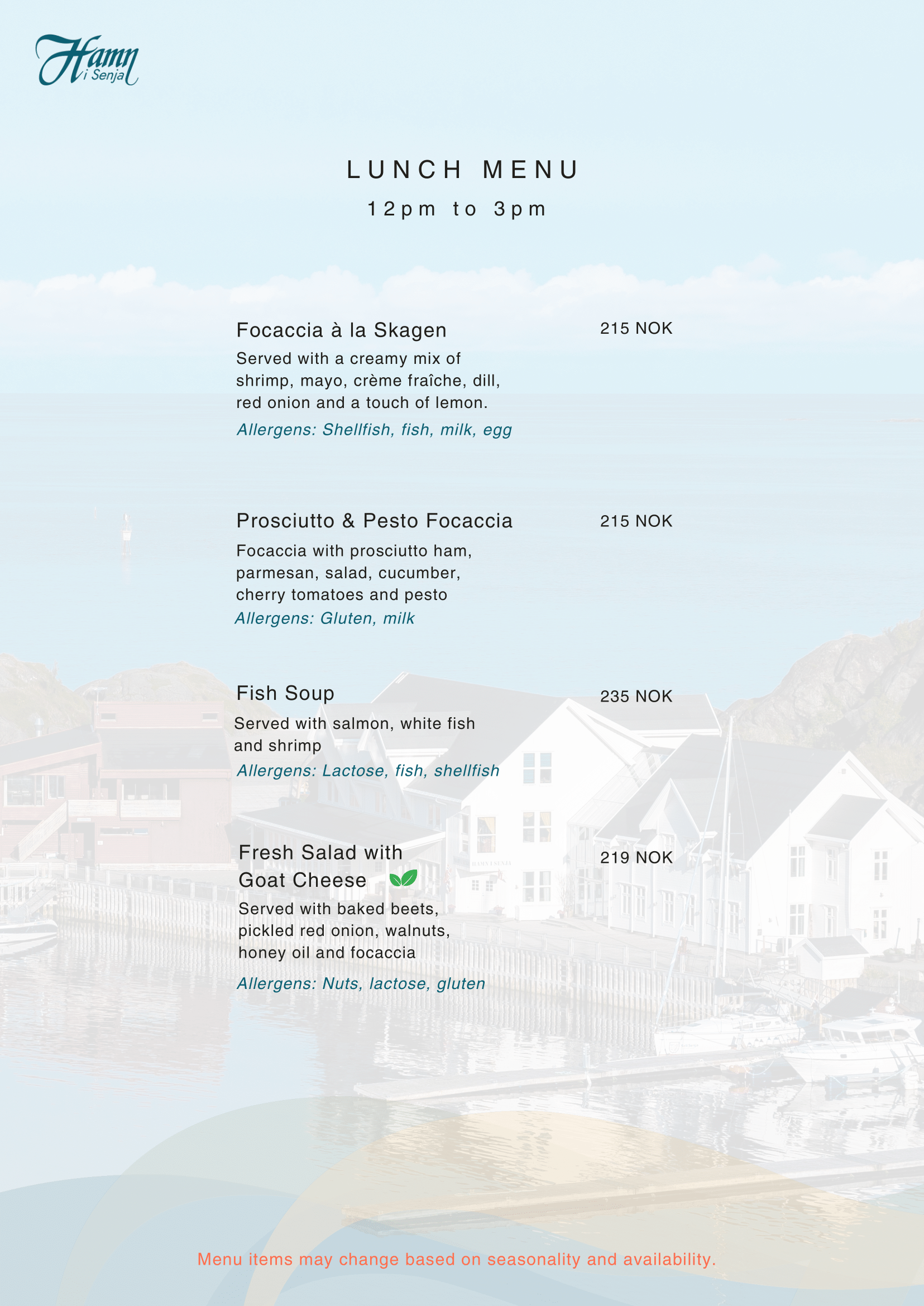 Summer menu EN