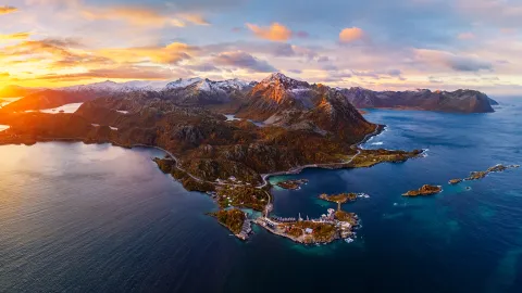 Hamn drone overview early winter