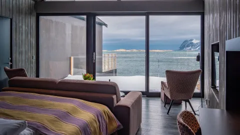 Winter view from the Aurora room