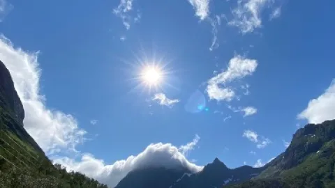 Road senja mountains