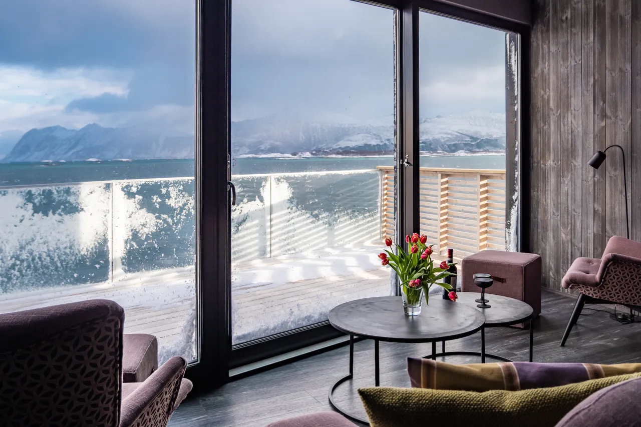 Lounge area in the Deluxe Aurora rooms
