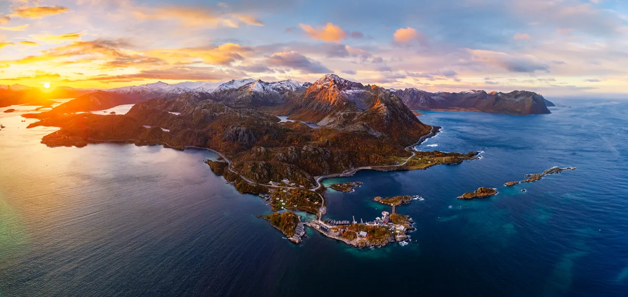 Hamn drone overview early winter
