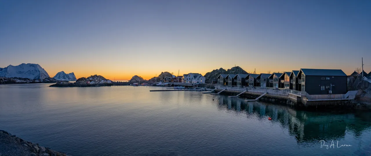 Hamn i Senja winter overview
