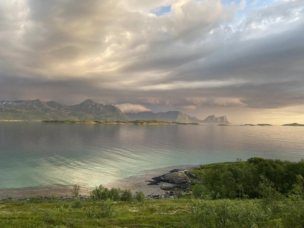 Bergsfjorden summer clouds