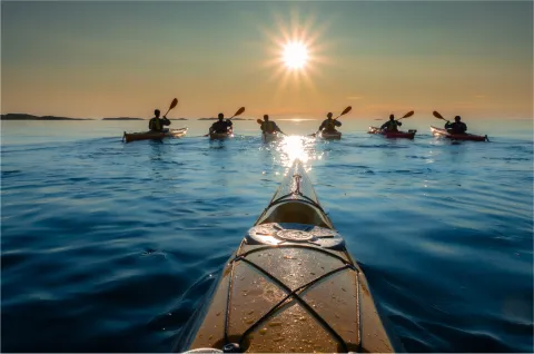 Kayak fjord island senja